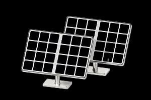 Дві моделі сонячних панелей на підставках Дві моделі сонячних панелей на підставках